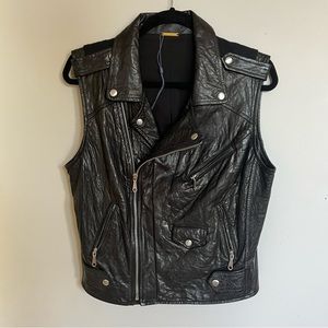 Still avail: Rebecca Minkoff M Black Lambskin Leather Moto Leandra Distressed